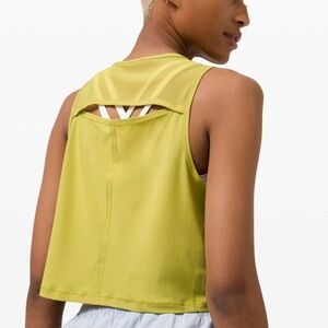 Lululemon Sculpt Tank Cropped in Yellow Pear | NWT | Sz 12